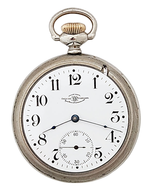 Antique Ball "Official Railroad Standard" Pocket Watch, 19 Jewels, Circa 1910