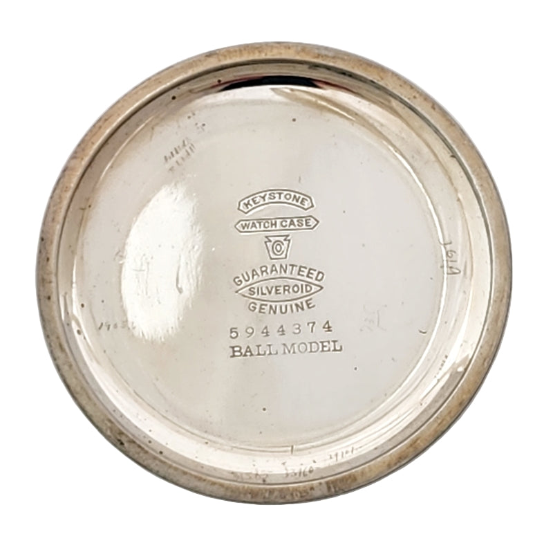 Antique Ball "Official Railroad Standard" Pocket Watch, 19 Jewels, Circa 1910