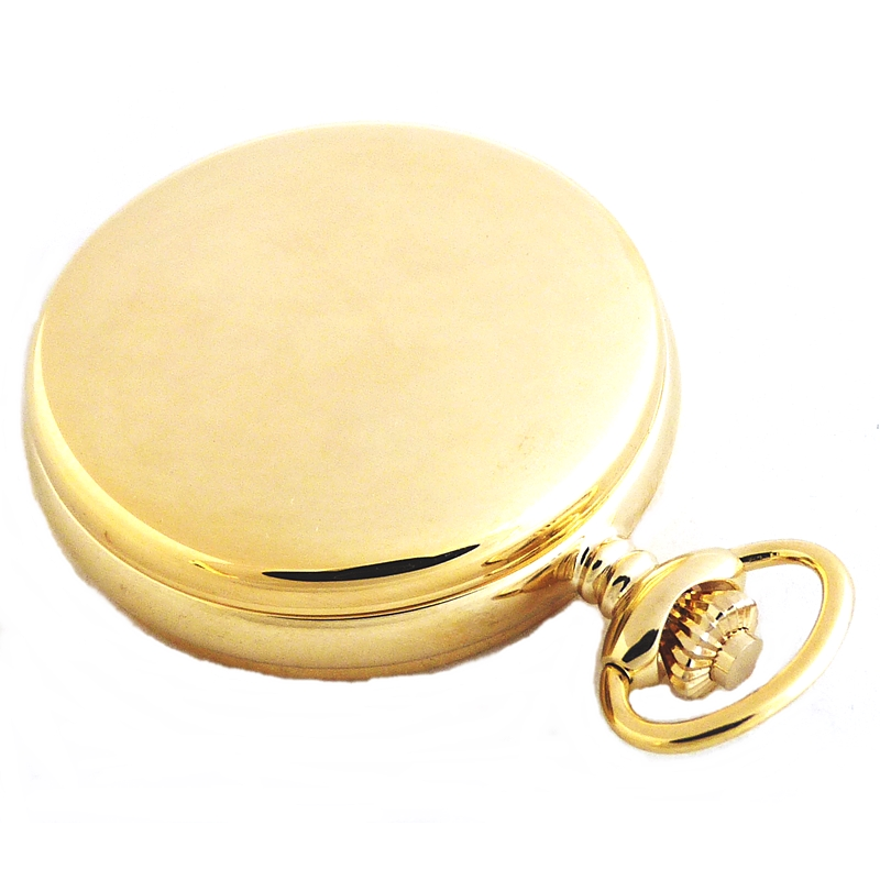 Desperado 33 jewel automatic pocket watch with power reserve indicator, front case view.