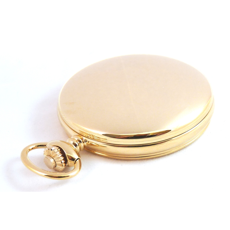 Desperado Lincoln City wind up mechanical pocket watch, above view.