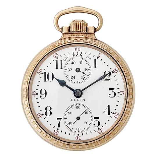 Elgin BW Raymond Railroad Watch with Wind Indicator (Power Reserve)
