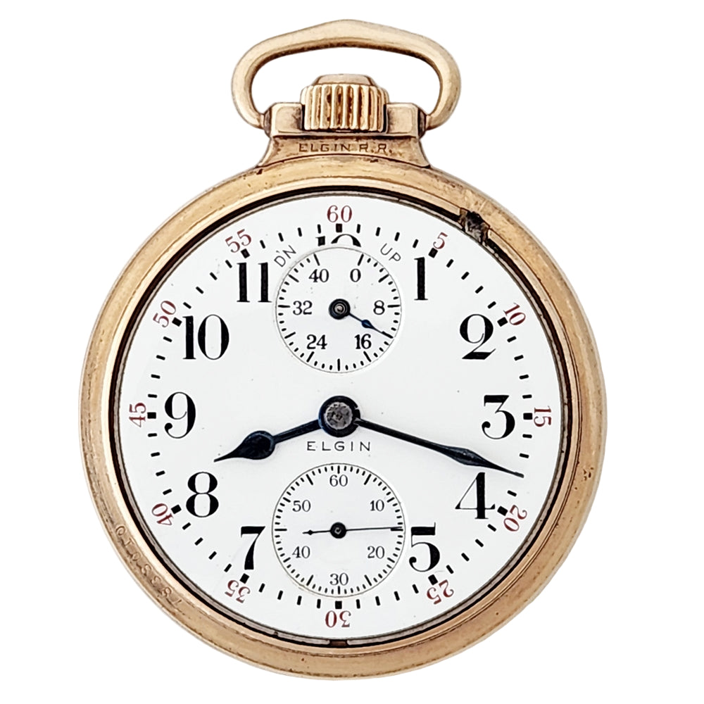 Elgin BW Raymond Railroad Watch with Wind Indicator (Power Reserve)