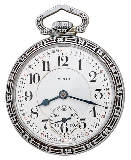 Antique Elgin "BW Raymond" Railroad Pocket Watch, 19 Jewels, Circa 1921, Running!