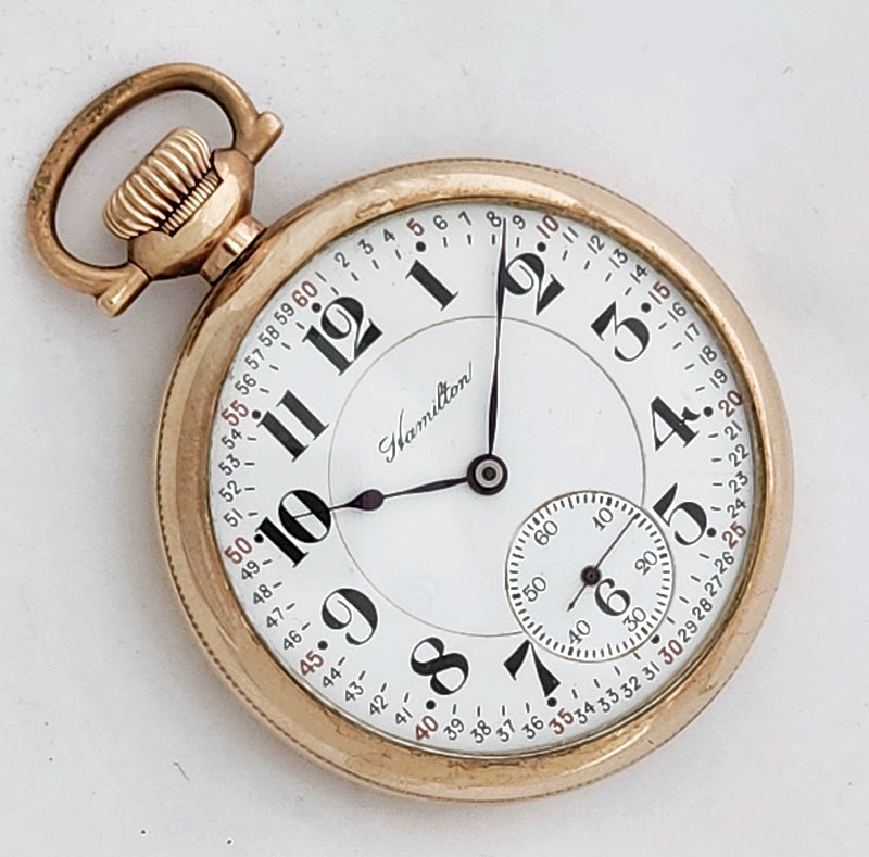 Antique Hamilton 992 Railroad Grade Pocket Watch, 21 Jewels, Gold Filled Case, Circa 1918