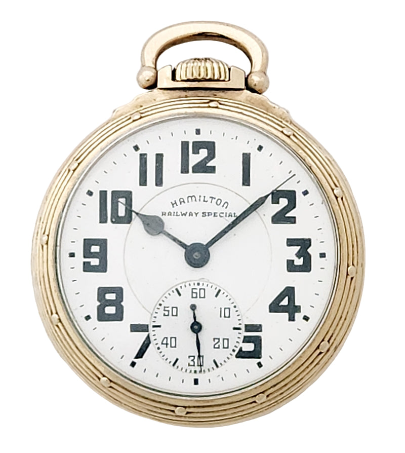 Antique Hamilton 992B Railroad Grade Pocket Watch, 21 Jewels, Circa 1944