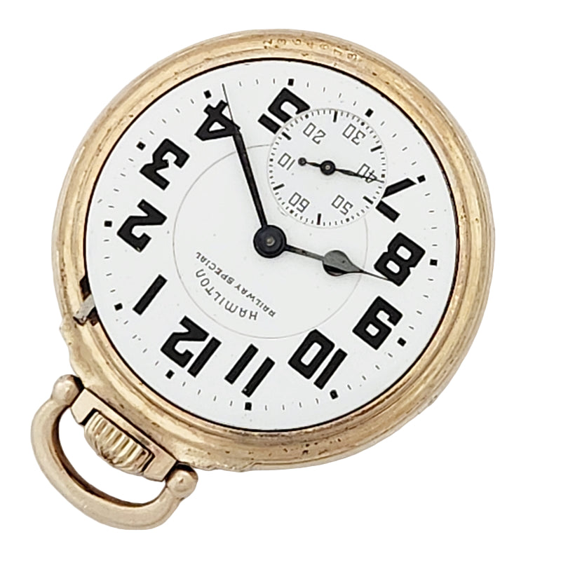 Antique Hamilton 992B Railroad Grade Pocket Watch, 21 Jewels, Circa 1944