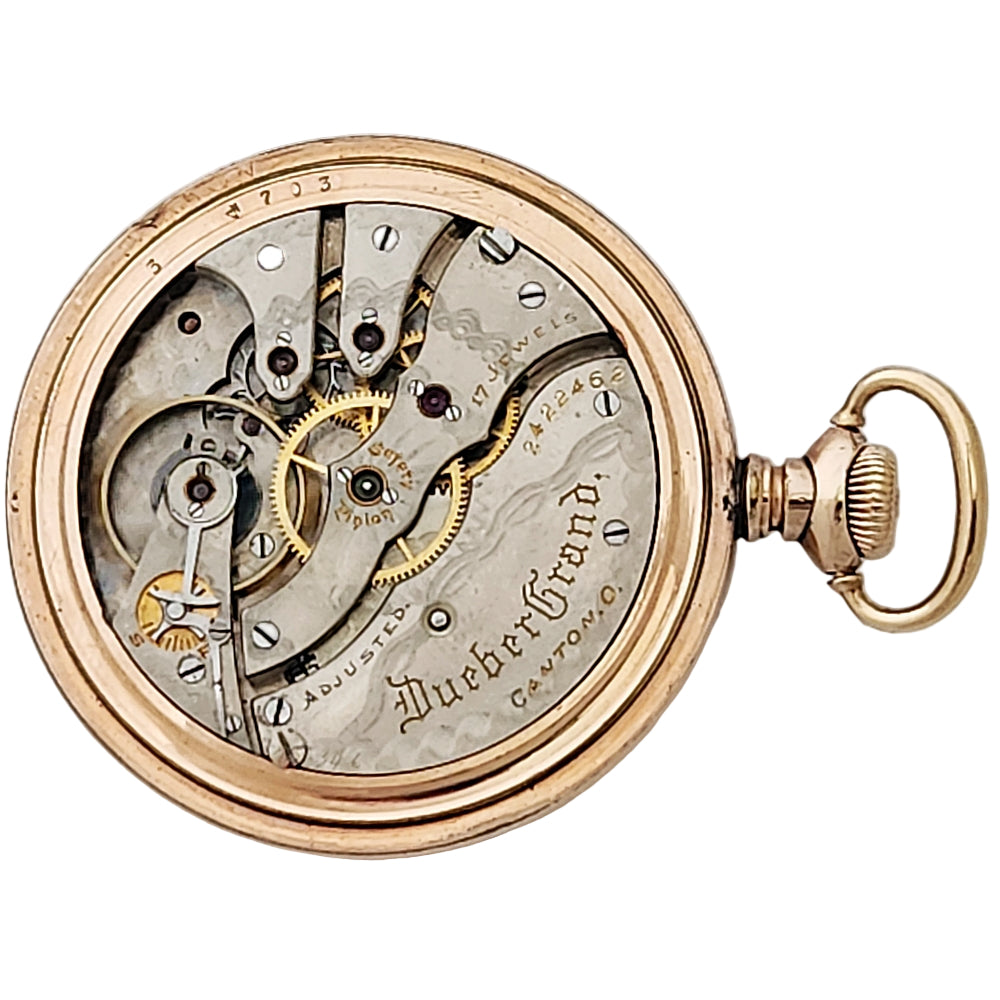 Vintage gold Hampden pocket watch with 17 jewels