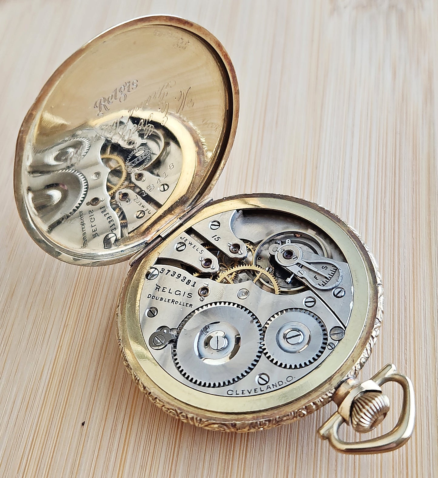 Antique Hampden-Ball Watch Co "Relgis - Cleveland, Ohio" Private Label Pocket Watch, 15 Jewels, Circa 1918, Running!