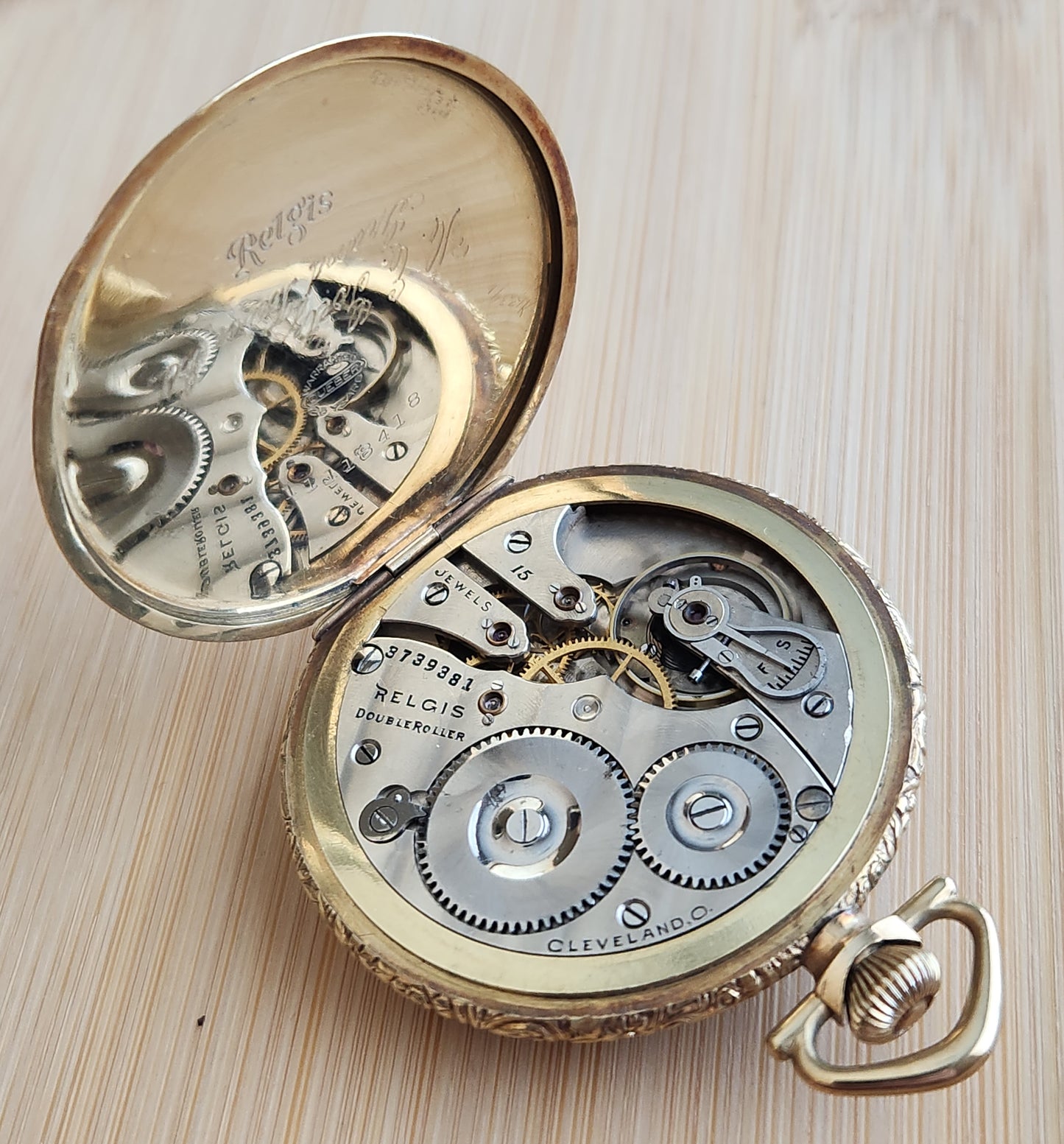 Antique Hampden-Ball Watch Co "Relgis - Cleveland, Ohio" Private Label Pocket Watch, 15 Jewels, Circa 1918, Running!