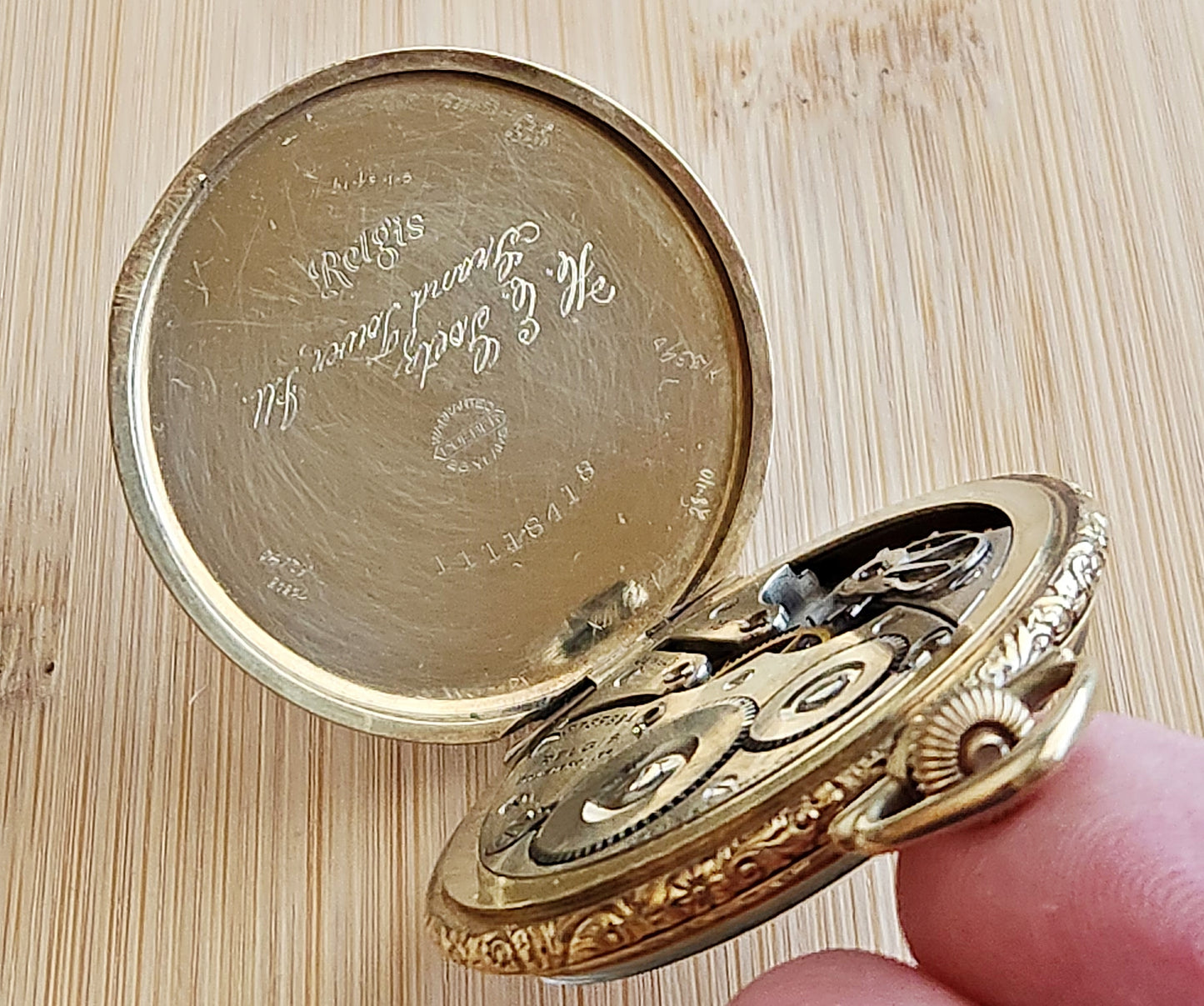 Antique Hampden-Ball Watch Co "Relgis - Cleveland, Ohio" Private Label Pocket Watch, 15 Jewels, Circa 1918, Running!