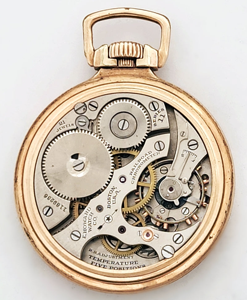 Antique E. Howard "Railroad Chronometer" Pocket Watch, 21 Jewels, Circa 1913