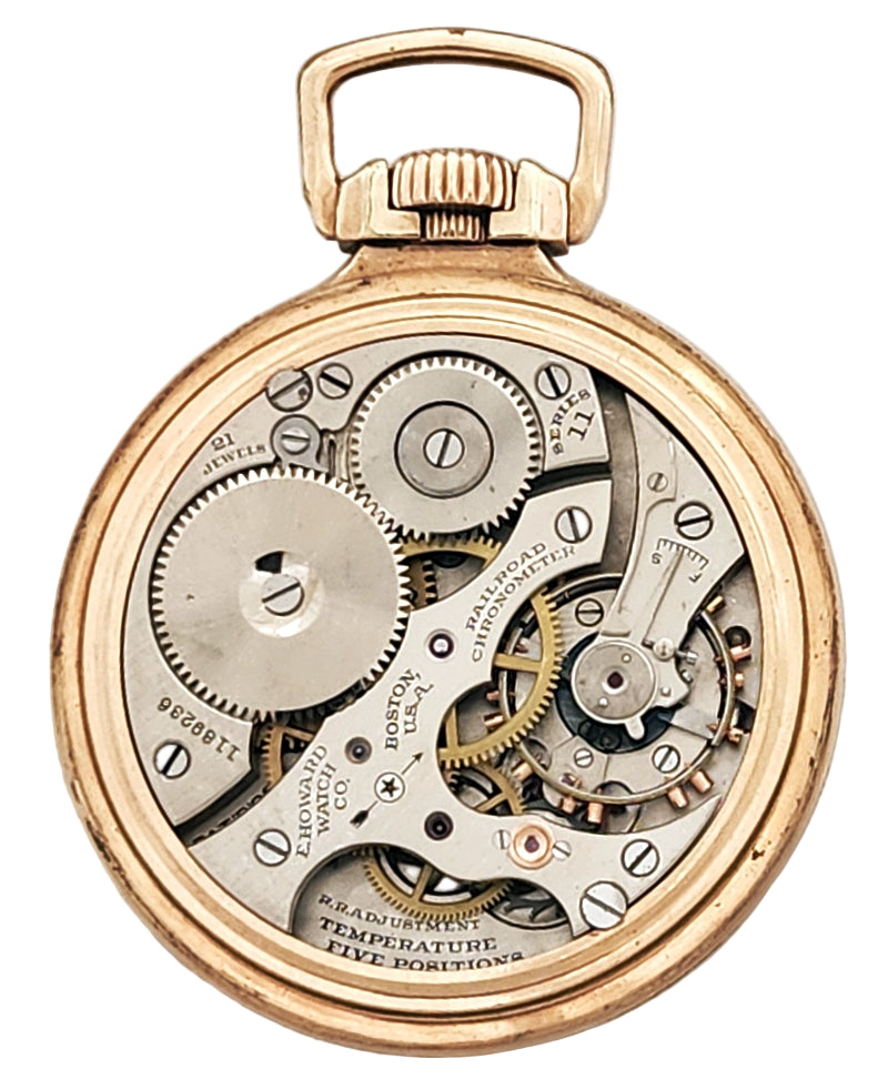Antique E. Howard "Railroad Chronometer" Pocket Watch, 21 Jewels, Circa 1913