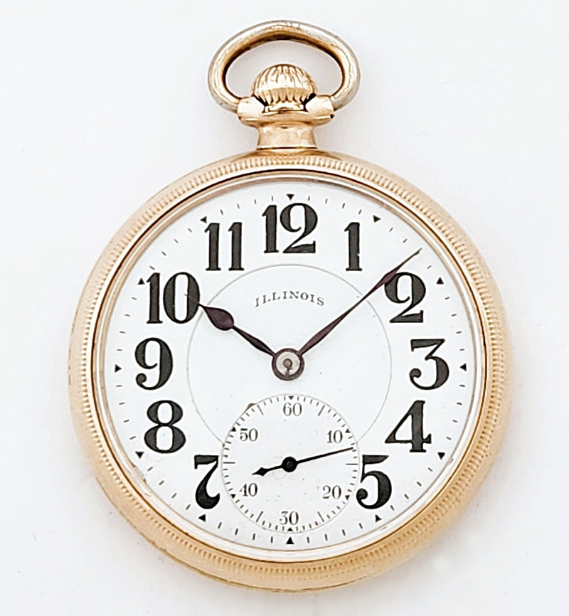 Antique Illinois "Sixty-Hour Bunn Special" Railroad Grade Pocket Watch, 21 Jewels, 60 hour, Circa 1926