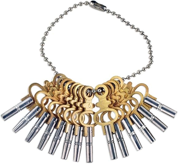 Pocket watch key assortment Set 14, sizes 00 - 12