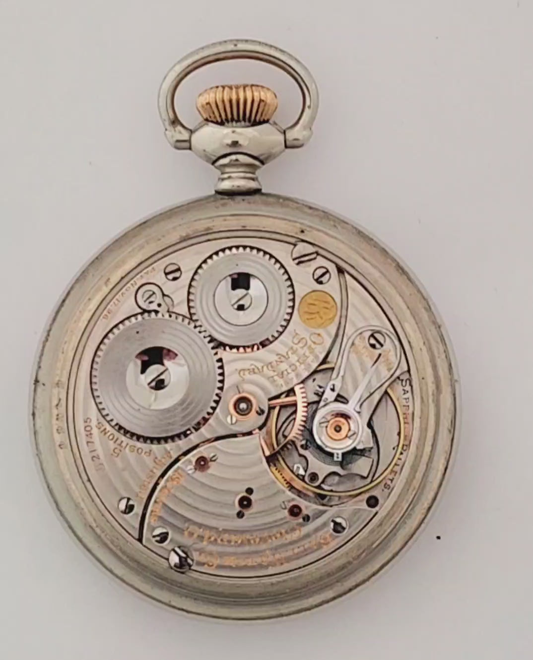 Antique Ball "Official Railroad Standard" Pocket Watch, 19 Jewels, Circa 1910