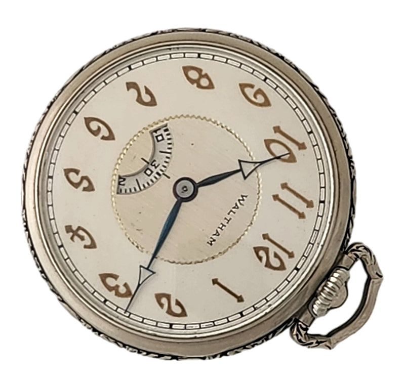 Antique Waltham Pocket Watch with scarce Secometer dial, 12s 17 jewels circa 1929