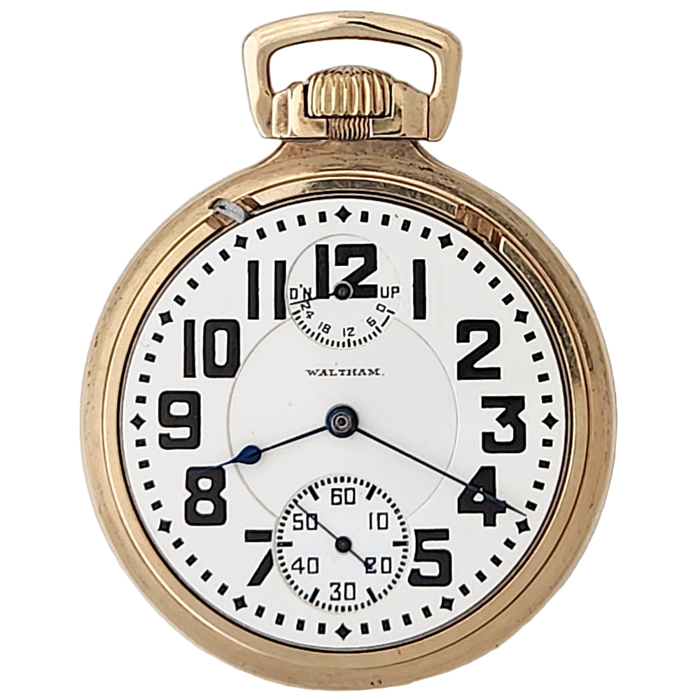 Antique Waltham pocket watch with Wind Indicator (Power Reserve)