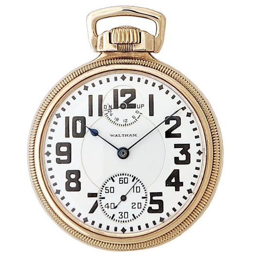 Antique Waltham pocket watch with Wind Indicator (Power Reserve)