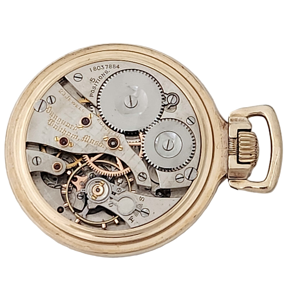 Antique Waltham pocket watch with Wind Indicator (Power Reserve)
