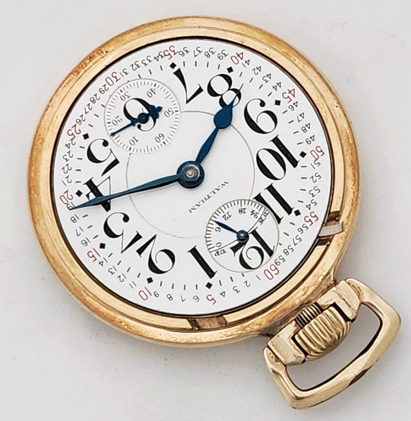 Antique Waltham "Vanguard" Railroad Pocket Watch with Wind Indicator, 23 Jewels, Circa 1926