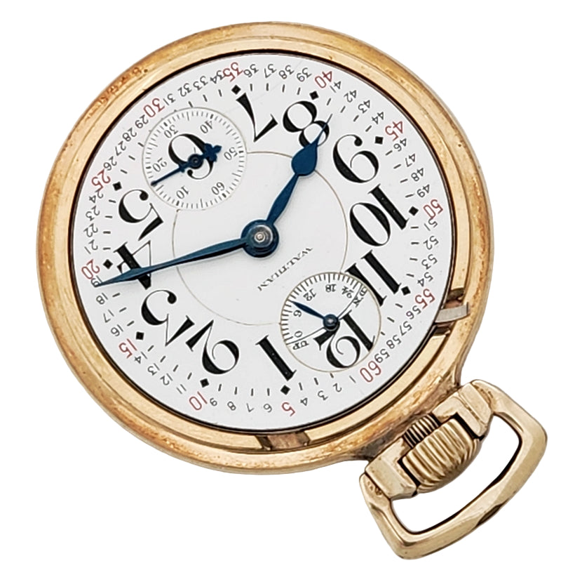 Antique Waltham "Vanguard" Railroad Pocket Watch with Wind Indicator, 23 Jewels, Circa 1926