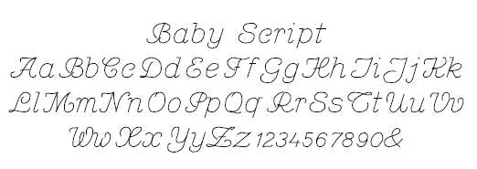 Baby Script Font