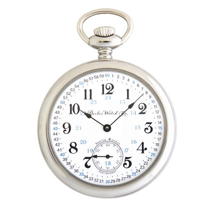 Dueber SR5 Pocket Watch, Swiss Mechanical Movement “Special Railway” 24 Hour Montgomery Dial