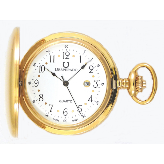 Desperado 739G “Roosevelt” Gold Plated Swiss Quartz Pocket Watch