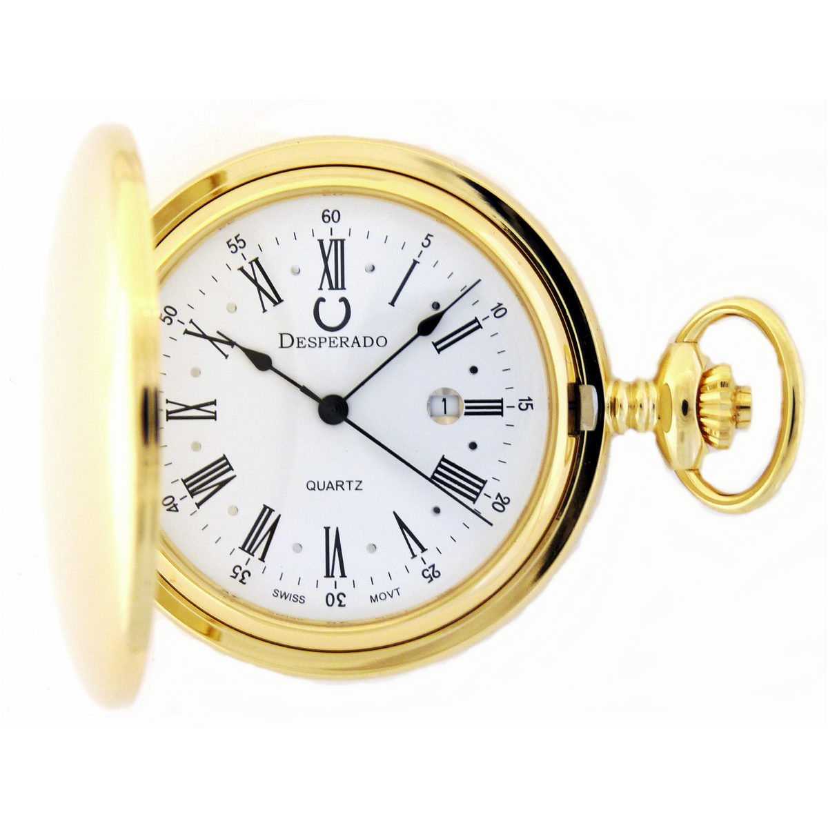 Desperado 740G “Jefferson” Gold Plated Swiss Quartz Pocket Watch Desperado 740G “Jefferson” Gold Plated Swiss Quartz Pocket Watch