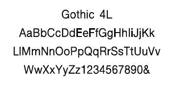 Gothic 4L Font