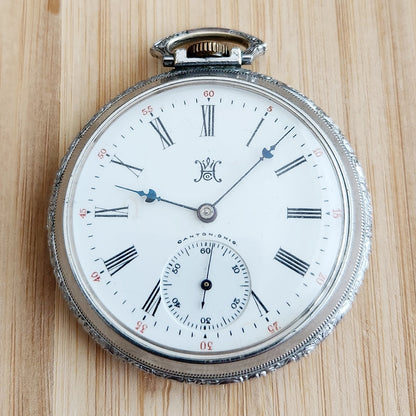 Antique Hampden "Dueber Grand" Pocket Watch, 12s, 17 Jewels, Open Face, Circa 1908, Running!