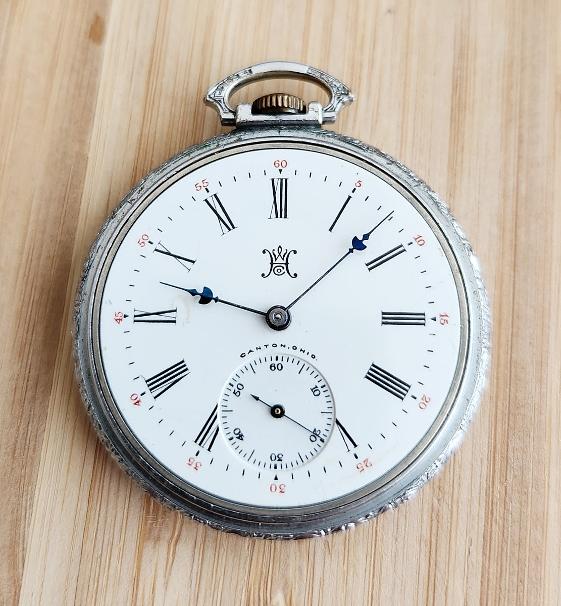 Antique Hampden "Dueber Grand" Pocket Watch, 12s, 17 Jewels, Open Face, Circa 1908, Running!