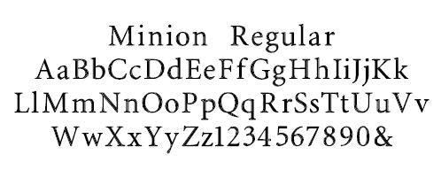 Minion Regular Font