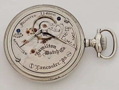 Antique early Hamilton 936 pocket watch with 17 jewels