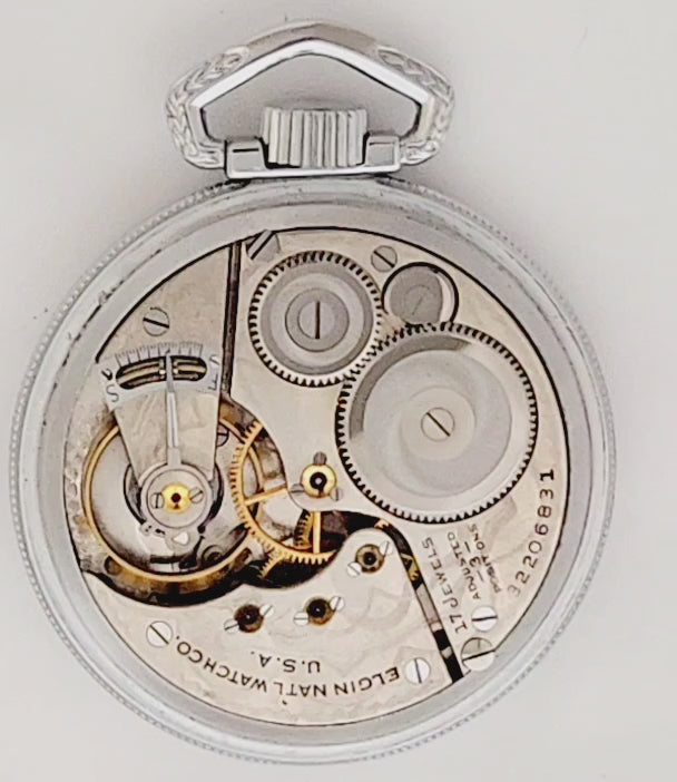 1/17までNIKO♡JHONSTONS OF ELGIN Antique Elgin Pocket Watch, 16s, with 17 Jewels, Circa 1930