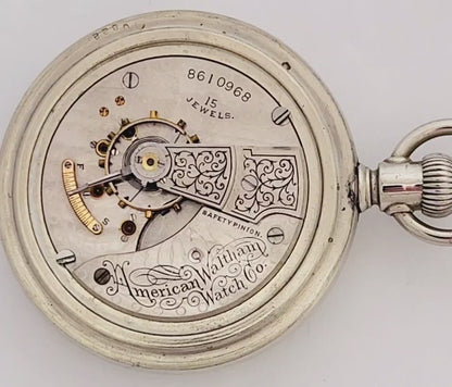 Antique Waltham Pocket Watch, 18s Model 1883, 15 jewels, Circa 1898, Serviced!