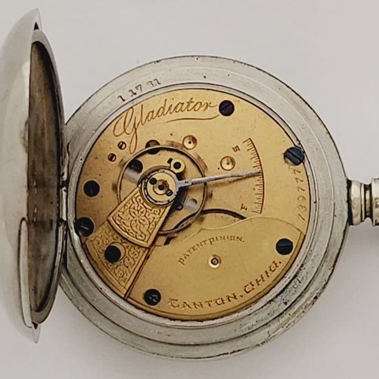 Antique Hampden Gladiator Pocket Watch circa 1892