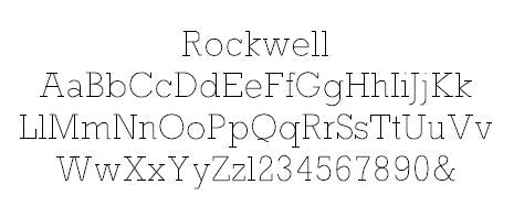 Rockwell Font