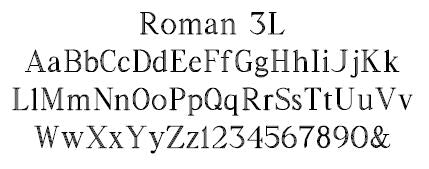 Roman 3L Font