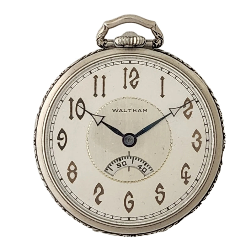 Antique Waltham Pocket Watch with scarce Secometer dial, 12s 17 jewels circa 1929