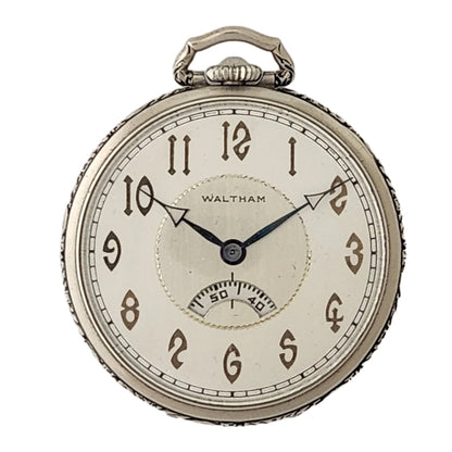 Antique Waltham Pocket Watch with scarce Secometer dial, 12s 17 jewels circa 1929