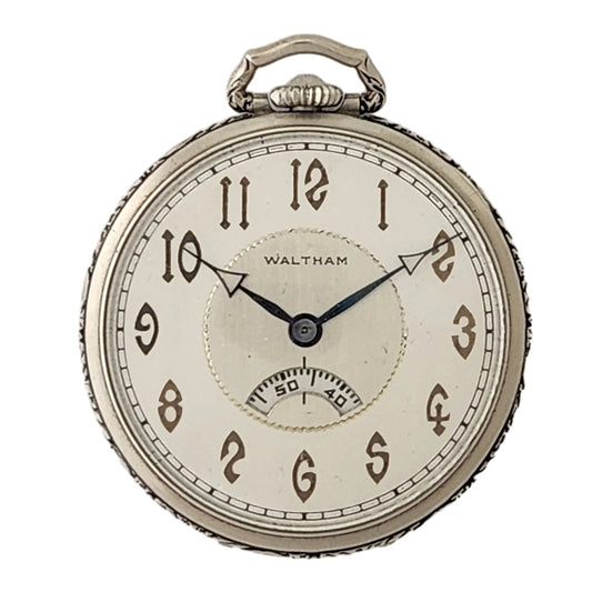 Antique Waltham Pocket Watch with scarce Secometer dial, 12s 17 jewels circa 1929