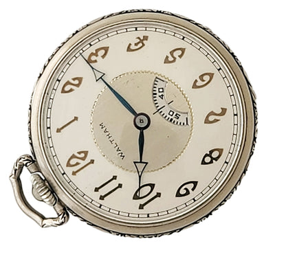Antique Waltham Pocket Watch with scarce Secometer dial, 12s 17 jewels circa 1929