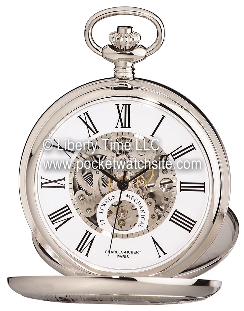Charles Hubert, Paris Premium 3973W Mechanical Pocket Watch