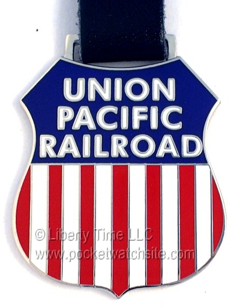 Union Pacific Railroad Pocket Watch Fob with strap, RR Fob